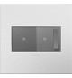 adorne Two-Gang Screwless Wall Plate with Microban (AWP2GPW4)