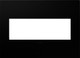 Legrand - AWP3GNK4 - Three-Gang Screwless Wall Plate - adorne - Black Ink