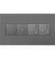 adorne Four-Gang Screwless Wall Plate with Microban (AWP4GMG4)