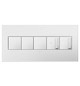 adorne Five-Gang Screwless Wall Plate with Microban (AWP5GWHW1)