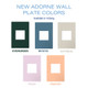 adorne Six-Gang Screwless Wall Plate with Microban (AWP6GMY)