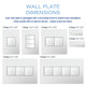 adorne Six-Gang Screwless Wall Plate with Microban (AWP6GMY)