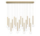 Lib & Co. - 10152-07 - LED Chandelier - Positano - Plated Brushed Gold
