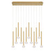 Lib & Co. - 12113-07 - LED Chandelier - Soffio - Plated Brushed Gold