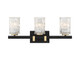 Lighting One E - V6-L8-3601-3-143 - Three Light Bathroom Vanity - Keene - Matte Black w/ Warm Brass