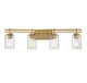 Lighting One E - V6-L8-6090-4-322 - Four Light Bathroom Vanity - Baxter - Warm Brass