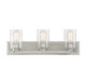 Lighting One E - V6-L8-7609-3-165 - Three Light Bathroom Vanity - Sheppard - Satin Nickel W/ Greywood