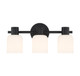 Lighting One E - V6-L8-9022-3-BK - Three Light Bathroom Vanity - Strand - Matte Black