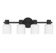 Strand Four Light Bathroom Vanity (V6-L8-9022-4-BK)