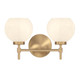 Lighting One E - V6-L8-9621-2-322 - Two Light Bathroom Vanity - Hannah - Warm Brass