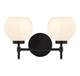 Lighting One E - V6-L8-9621-2-BK - Two Light Bathroom Vanity - Hannah - Matte Black