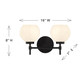 Hannah Two Light Bathroom Vanity (V6-L8-9621-2-BK)