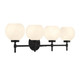 Hannah Four Light Bathroom Vanity (V6-L8-9621-4-BK)