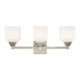 Livex Lighting - 10283-91 - Three Light Bath Vanity - Aragon - Brushed Nickel