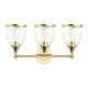 Livex Lighting - 14133-02 - Three Light Vanity Sconce - Ashridge - Polished Brass