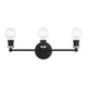 Livex Lighting - 14423-04 - Three Light Vanity Sconce - Lansdale - Black w/Brushed Nickel