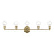Livex Lighting - 14425-01 - Five Light Vanity Sconce - Lansdale - Antique Brass