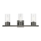 Livex Lighting - 17313-46 - Three Light Vanity Sconce - Carson - Black Chrome