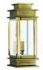 Livex Lighting - 2013-01 - One Light Outdoor Wall Lantern - Princeton - Antique Brass w/ Polished Chrome Stainless Steel