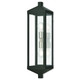Livex Lighting - 20583-04 - Two Light Outdoor Wall Lantern - Nyack - Black w/ Brushed Nickel Cluster and Polished Chrome Stainless Steel