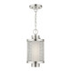 Livex Lighting - 20685-91 - One Light Outdoor Pendant - Nottingham - Brushed Nickel