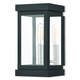Livex Lighting - 20701-04 - One Light Outdoor Wall Lantern - Hopewell - Black w/ Brushed Nickel Cluster and Polished Chrome Stainless Steel