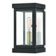 Livex Lighting - 20701-07 - One Light Outdoor Wall Lantern - Hopewell - Bronze w/ Antique Brass Cluster and Polished Chrome Stainless Steel