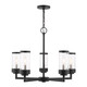 Livex Lighting - 20725-14 - Five Light Outdoor Chandelier - Hillcrest - Textured Black w/ Brushed Nickels