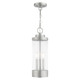 Livex Lighting - 20727-91 - Three Light Outdoor Pendant - Hillcrest - Brushed Nickel