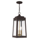 Livex Lighting - 20857-07 - Three Light Outdoor Pendant - Oslo - Bronze w/ Antique Brasss