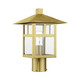 Livex Lighting - 21325-32 - One Light Outdoor Post Top Lantern - Crestlake - Satin Gold