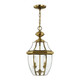 Livex Lighting - 2255-01 - Two Light Outdoor Pendant - Monterey - Antique Brass