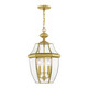 Livex Lighting - 2355-02 - Three Light Outdoor Pendant - Monterey - Polished Brass