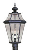 Livex Lighting - 2364-04 - Three Light Post-Top Lanterm - Georgetown - Black