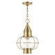 Livex Lighting - 26906-01 - One Light Outdoor Pendant - Newburyport - Antique Brass