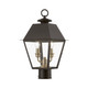 Livex Lighting - 27216-07 - Two Light Outdoor Post Top Lantern - Wentworth - Bronze w/Antique Brass Finish Cluster