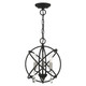 Livex Lighting - 40903-04 - Three Light Convertible Chandelier / Semi Flush - Aria - Black w/ Satin Nickels