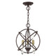 Livex Lighting - 40903-07 - Three Light Convertible Chandelier / Semi Flush - Aria - Bronze