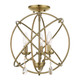 Aria Three Light Convertible Chandelier / Semi Flush (40904-01)
