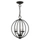 Livex Lighting - 40913-04 - Three Light Convertible Mini Chandelier/ Semi-Flush - Arabella - Black w/Brushed Nickel Finish Candles