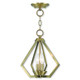 Livex Lighting - 40922-01 - Two Light Mini Chandelier/Ceiling Mount - Prism - Antique Brass