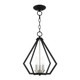Livex Lighting - 40923-04 - Three Light Convertible Semi Flush/Pendant - Prism - Black w/ Brushed Nickel Cluster