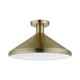 Livex Lighting - 40950-01 - One Light Semi-Flush Mount - Geneva - Antique Brass