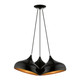 Livex Lighting - 41053-68 - Three Light Pendant - Amador - Shiny Black w/ Polished Chromes