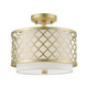 Livex Lighting - 41107-33 - Two Light Semi-Flush Mount - Arabesque - Soft Gold