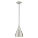 Livex Lighting - 41171-66 - One Light Mini Pendant - Amador - Brushed Aluminum w/ Polished Chromes