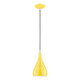 Livex Lighting - 41171-82 - One Light Mini Pendant - Amador - Shiny Yellow w/Polished Chrome