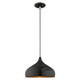 Livex Lighting - 41172-68 - One Light Mini Pendant - Amador - Shiny Black w/ Polished Chromes