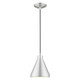 Livex Lighting - 41177-66 - One Light Mini Pendant - Geneva - Brushed Aluminum w/ Polished Chromes