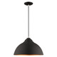 Livex Lighting - 41180-04 - One Light Mini Pendant - Metal Shade Mini Pendants - Black w/ Brushed Nickels